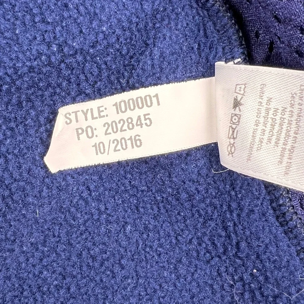 Vineyard Vines Fleece Vest Men's Medium Blue Full Zip Pockets Whale Hiking‎